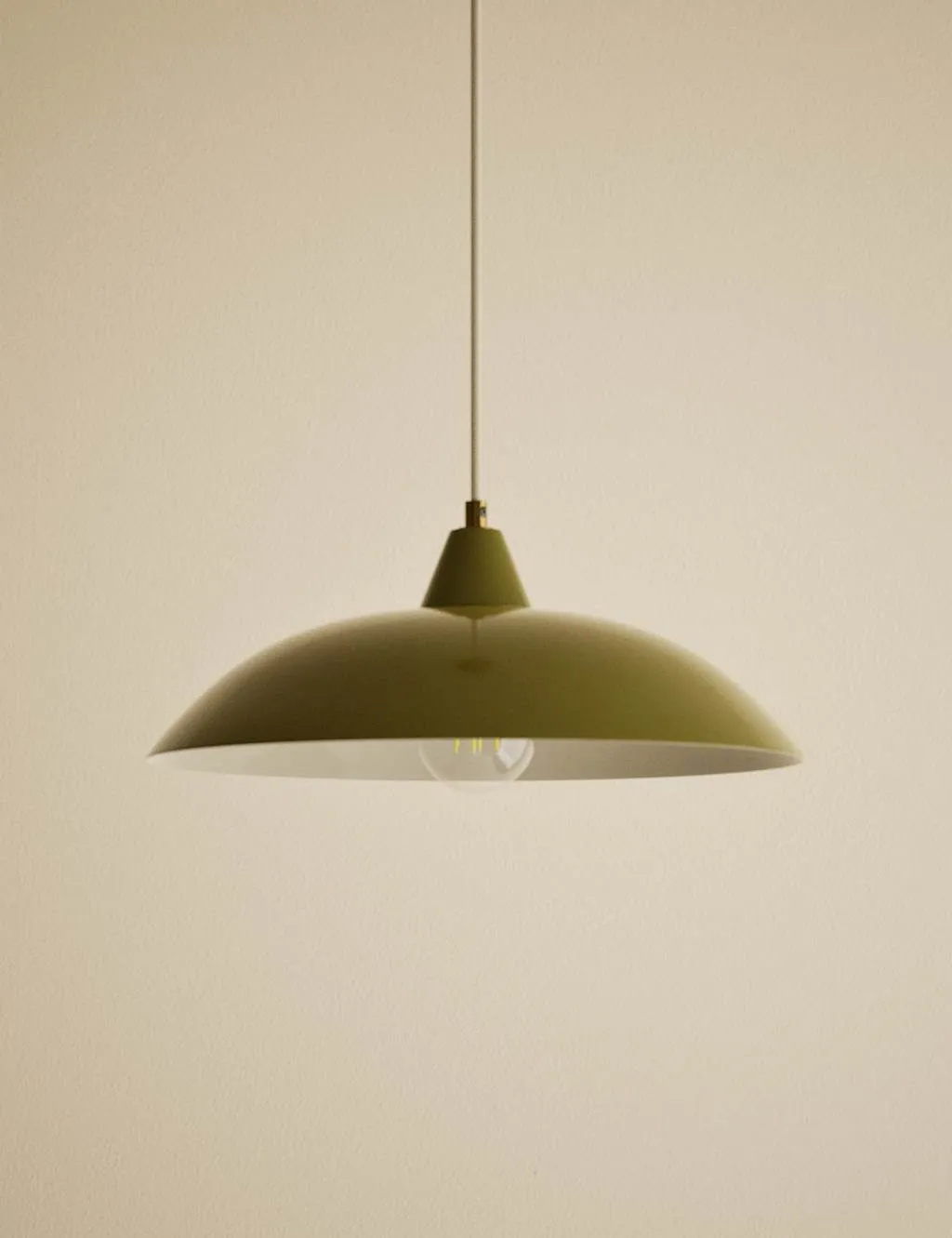 M&S Metal Pendant Light Khaki