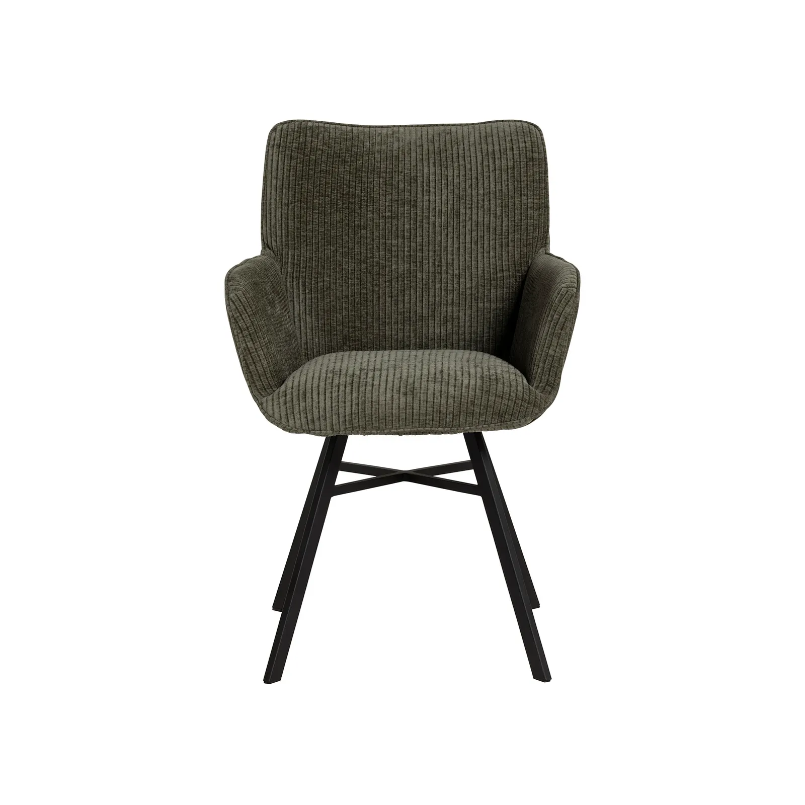 Mati Dining Chair With Arms - Matching Stitch, Green Fabric | Barker & Stonehouse 3