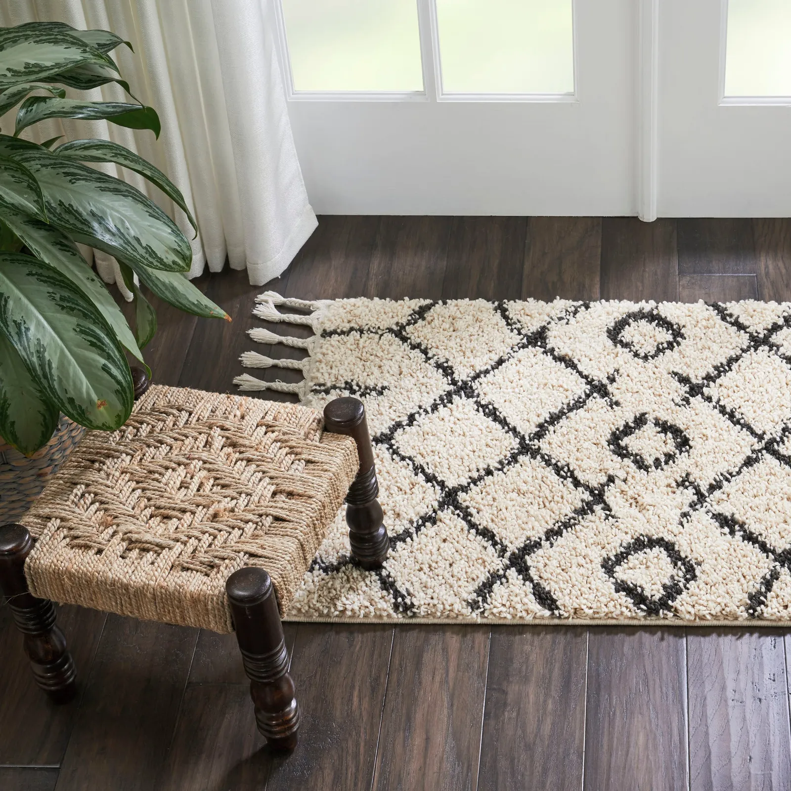 Moroccan 1 Shaggy Rug Natural