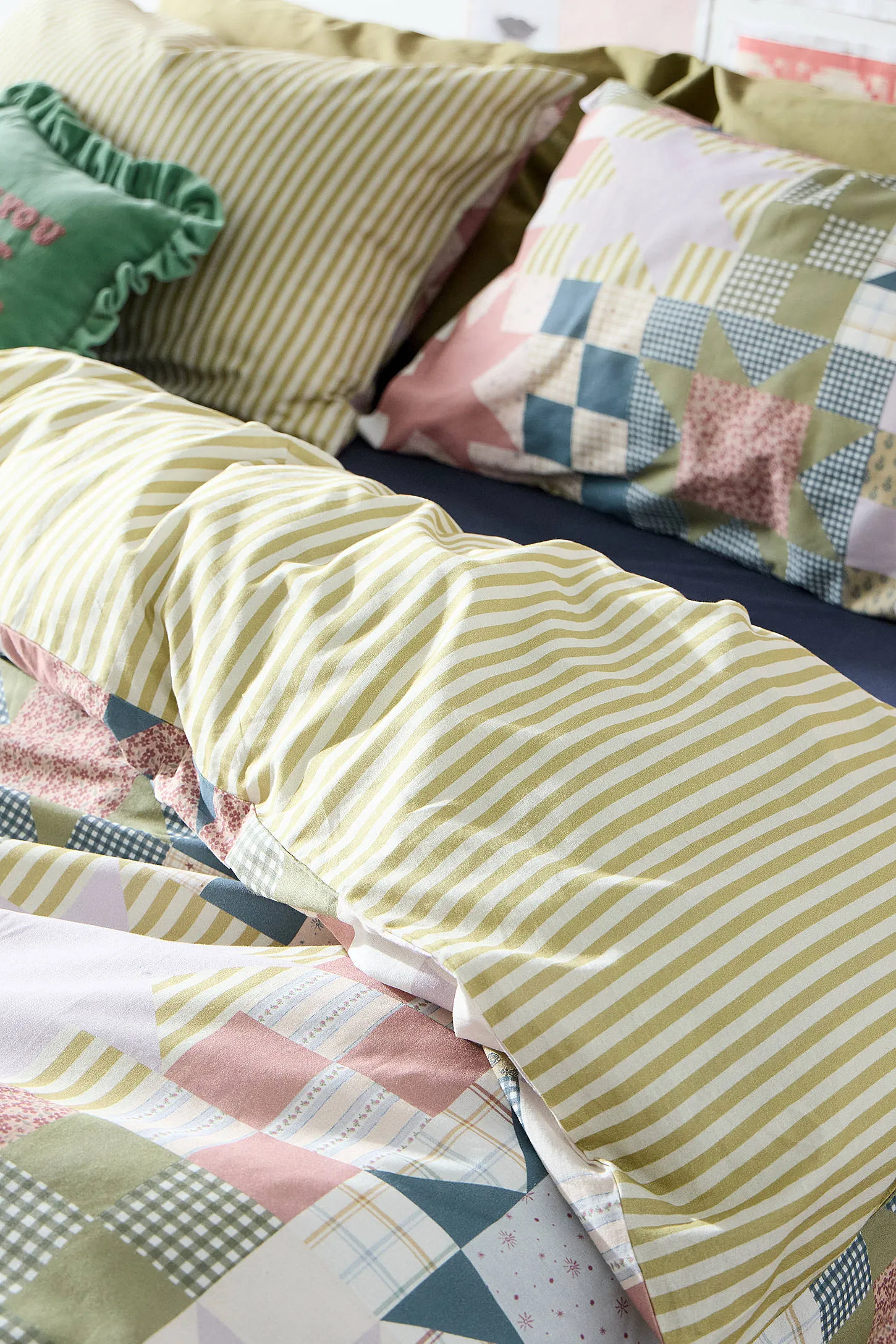 Vintage Patch Reversible Duvet Set 6