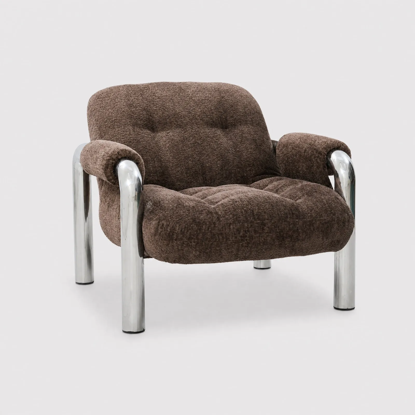 Travolta Lounge Armchair, Brown Fabric | Barker & Stonehouse