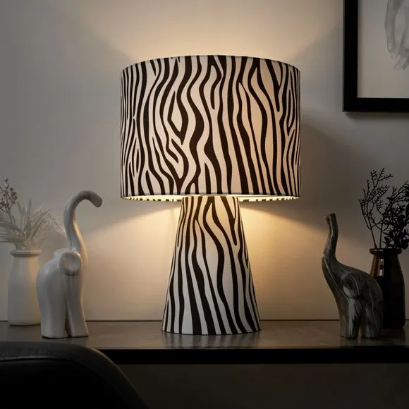 Kat Zebra Print Table Lamp 2