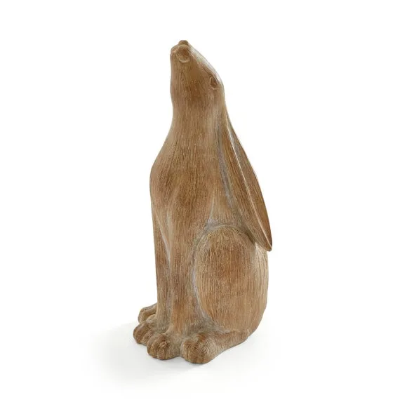Wood-Effect Hare Ornament 3