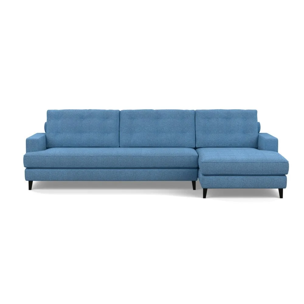Heal's Mistral Right Hand Facing Corner Sofa Tejo Recycled Cobalt Black