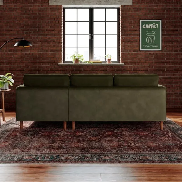 Max Velvet Corner Chaise Sofa 2