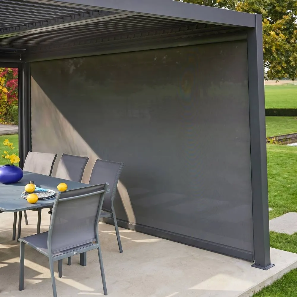 sweeek Blind aluminium 4m for Palace pergola in Dark Grey