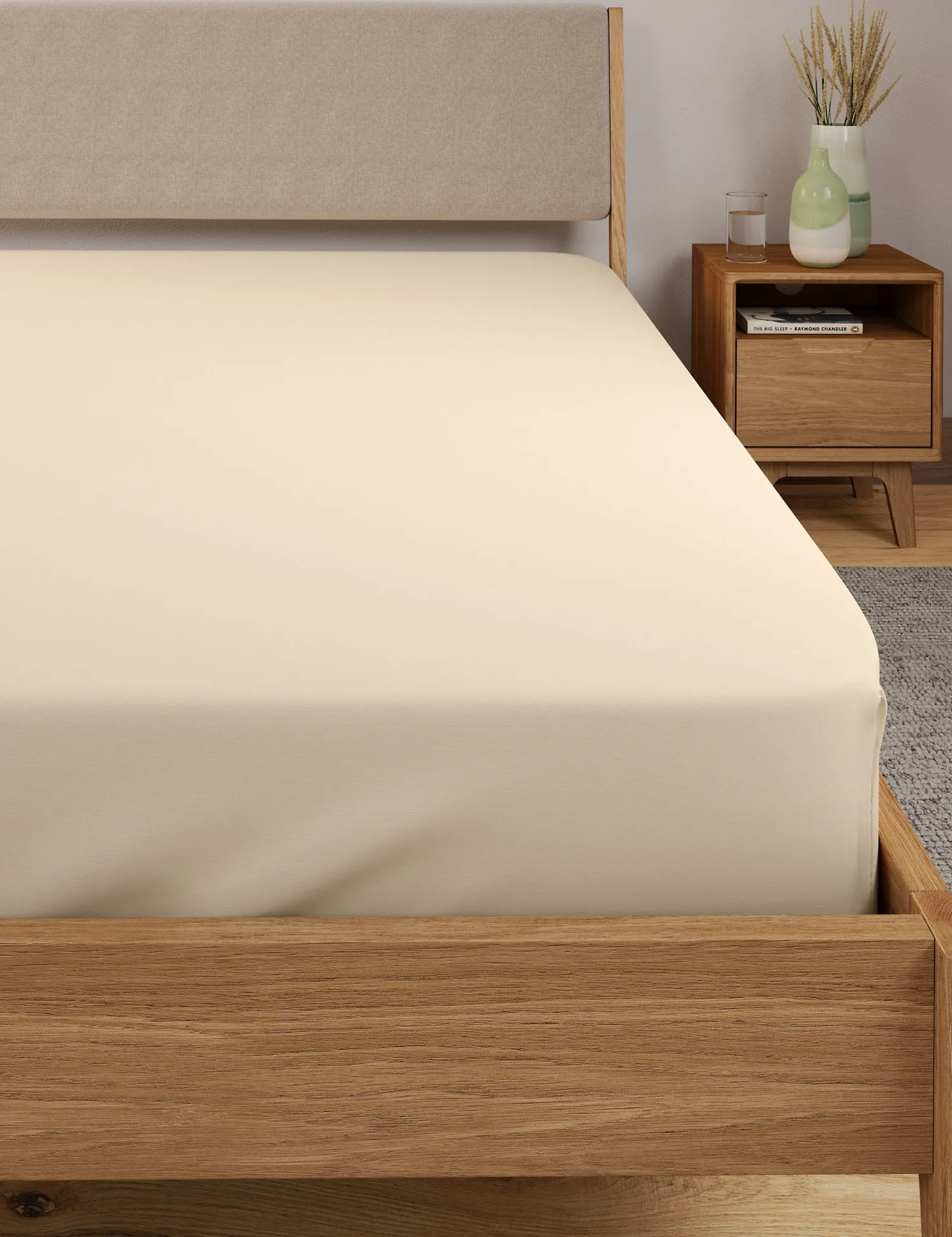 M&S Egyptian Cotton 230 Thread Count Deep Fitted Sheet