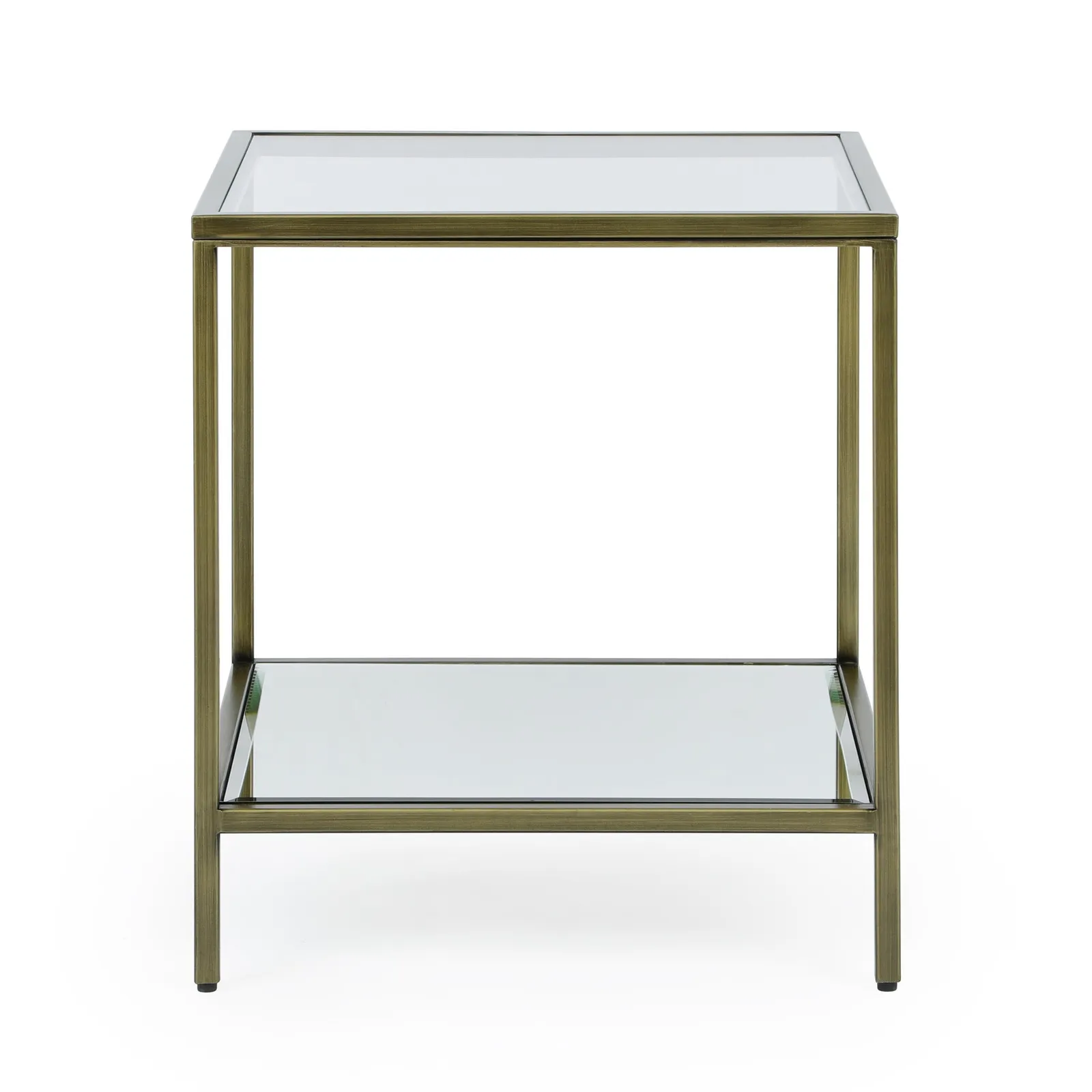Claudia Brass Effect Square Side Table Gold