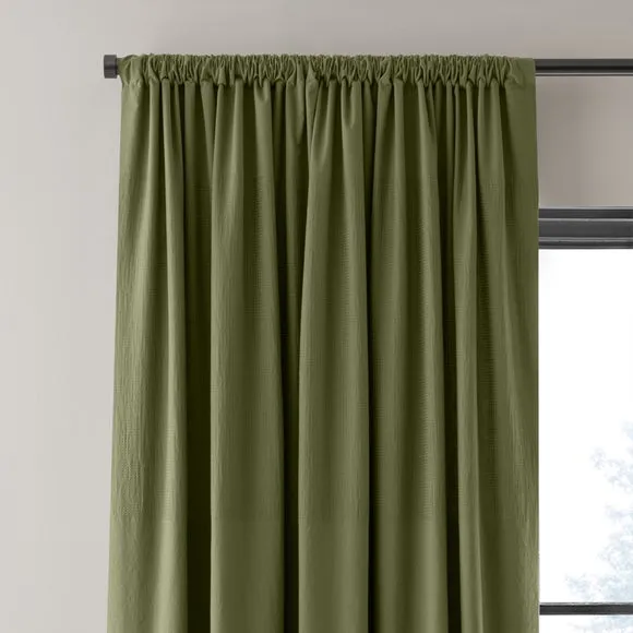 Newston Waffle 100% Cotton Slot Top Curtains