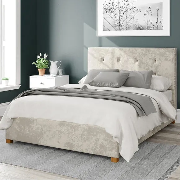 Presley Mirazzi Velvet Ottoman Bed Frame 1