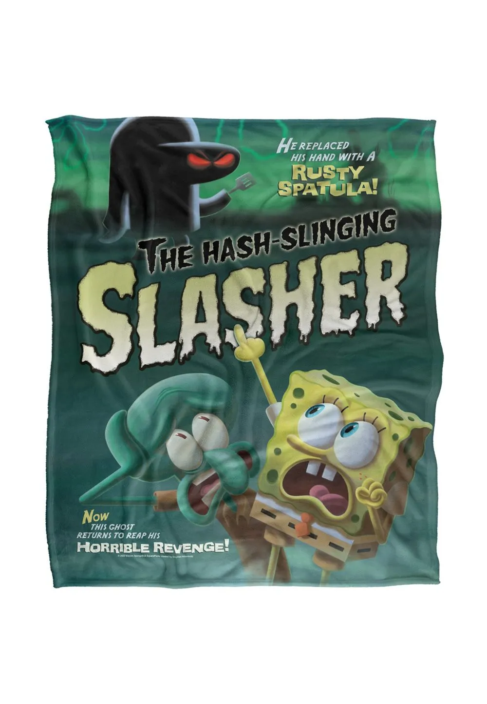 Spongebob Hash Slinging Slasher Silky Touch Super Soft Throw Blanket 152 X 127 cm in White
