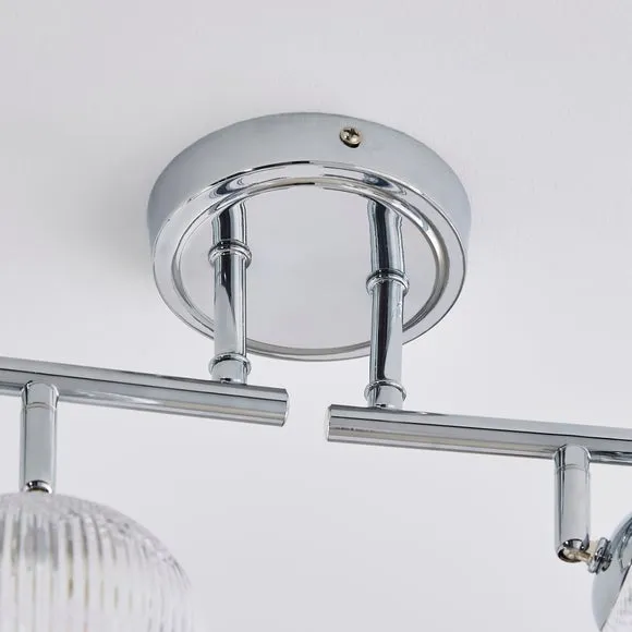 Cassia Ribbed 4 Light Adjustable Semi Flush Spotlight 4