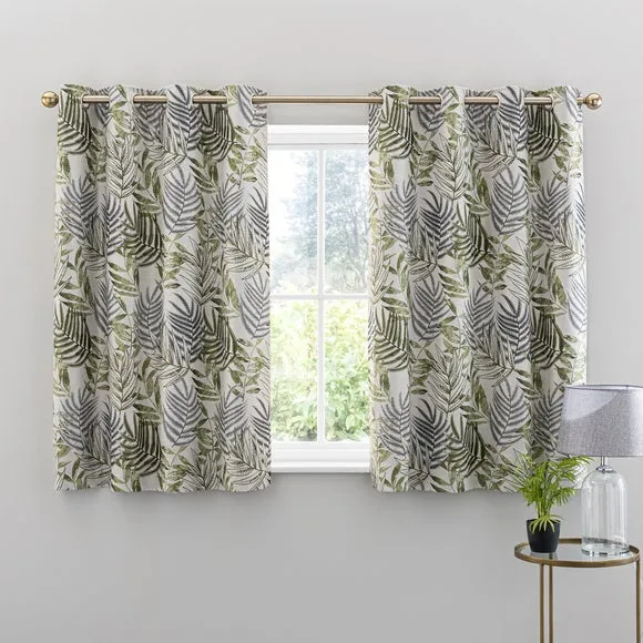 Leaf Jacquard Eyelet Curtains 5