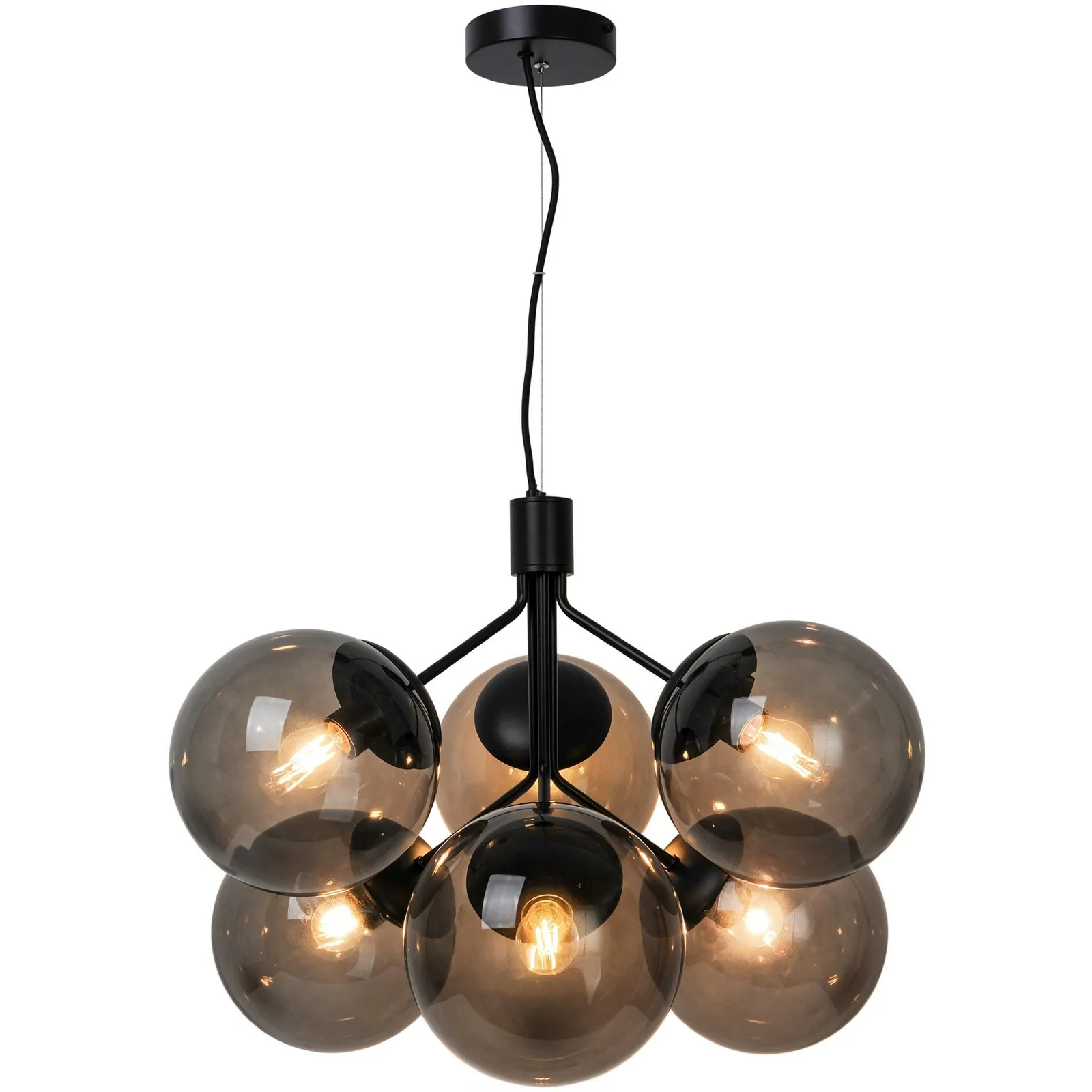 Nordlux Ivona Pendant Light Black Glass Dining Room E27 Mains
