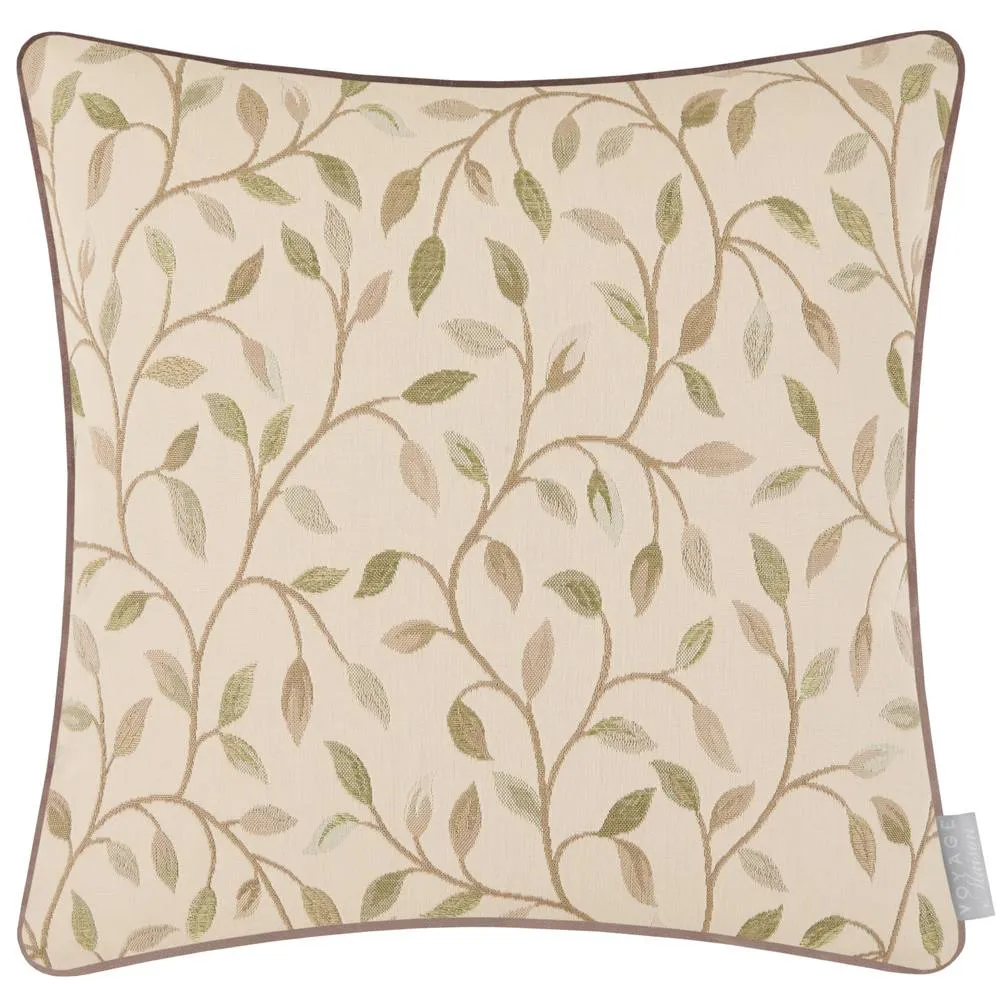Voyage Maison Cervino Piped Jacquard Cushion in Natural 2