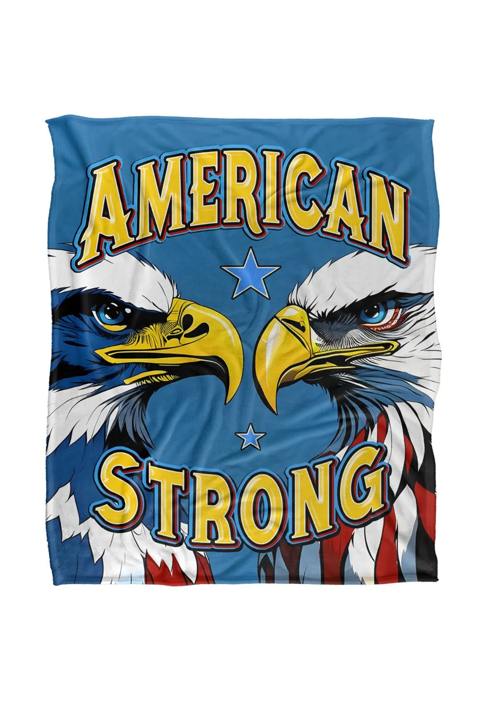 JQ Licensing James Piazza American Strong Eagles Silky Touch Super Soft Throw Blanket 152 X 127 cm in White