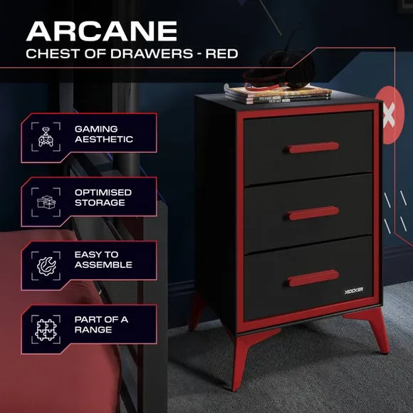 X Rocker Arcane 3 Drawer Chest 2