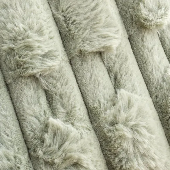 Bianca So Soft Carved Faux Fur Throw Blanket 150cm x 200cm 3