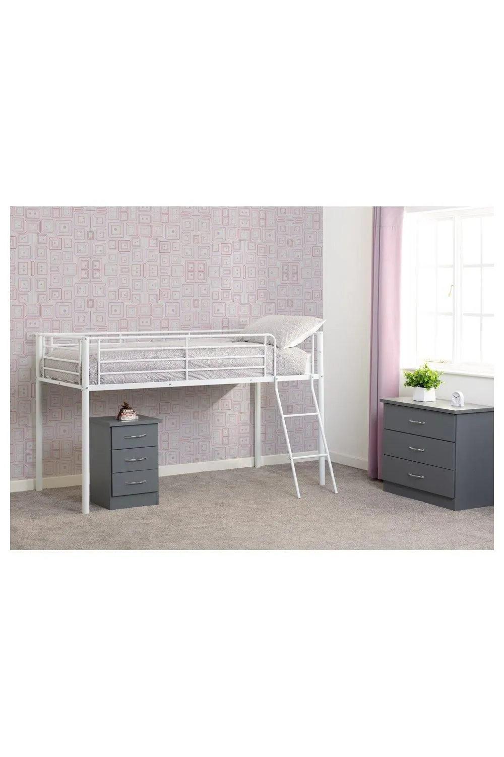 Seconique Kora Mid Sleeper Single in White