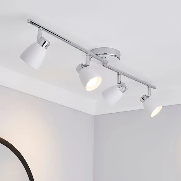 Return - Alto 4 Light Semi Flush Spotlight Bar, White