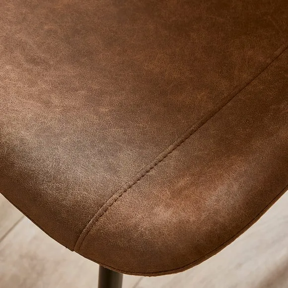 Walden Set of 4 Dining Chairs, Faux Leather 3