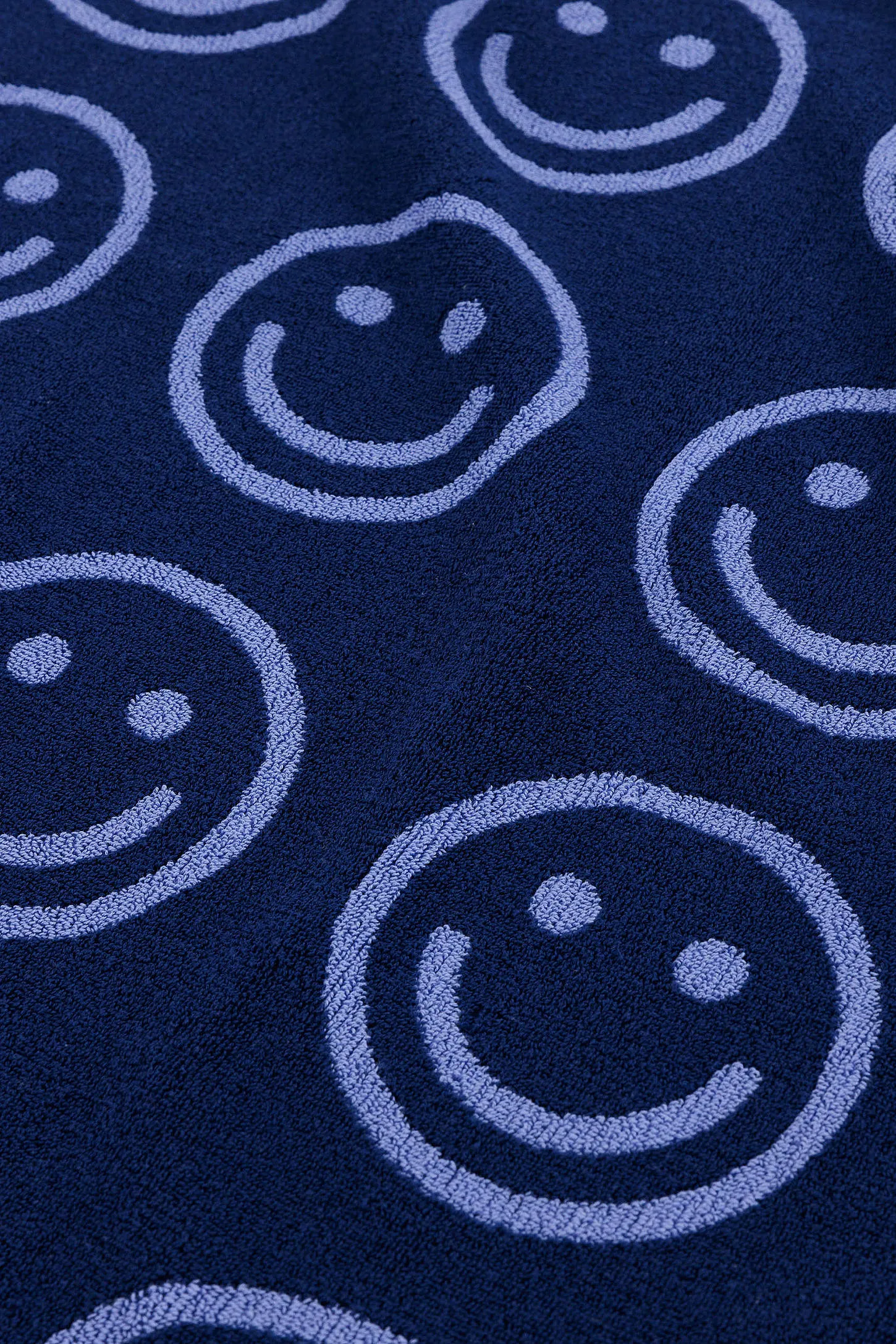 BAGGU Blue Happy Bath Towel - Blue ALL 4