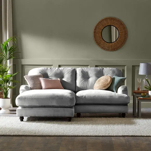 Martha Vintage Velvet Corner Chaise 1