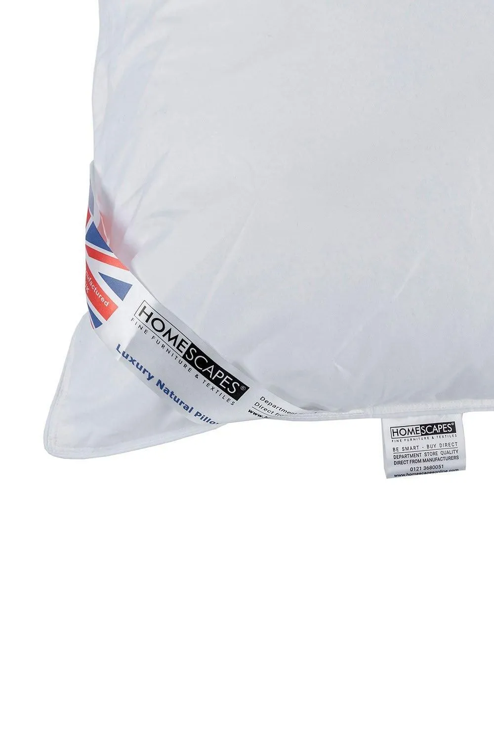 Homescapes Super Microfibre Lavender Pillow with Dried Lavender Insert in White 4