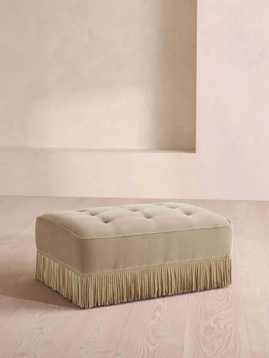 Elowen Ottoman, Velvet, Oyster