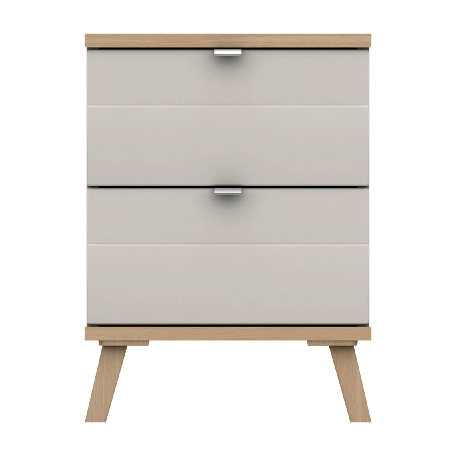 Murray 2 Drawer Bedside Off White