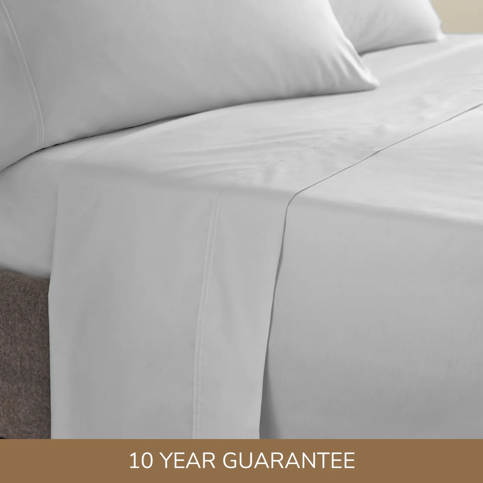 Dorma Egyptian Cotton 400 Thread Count Percale Flat Sheet Silver