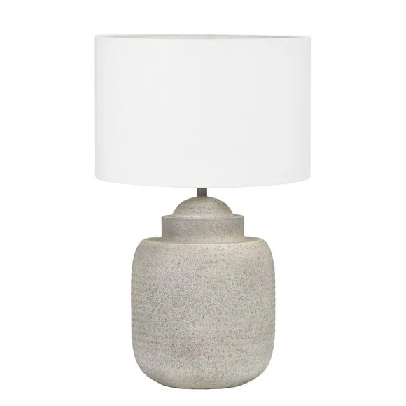 Pacific Lifestyle Raj Hammered Metal Urn Shaped Lamp Base and Lino Linen Lampshade 3
