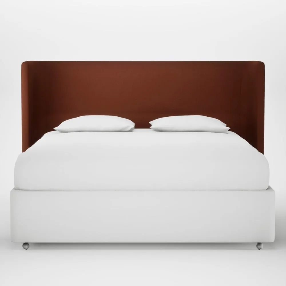 Heal's Monroe Headboard Lift Storage Super King Smart Cotton Linen Rust 1