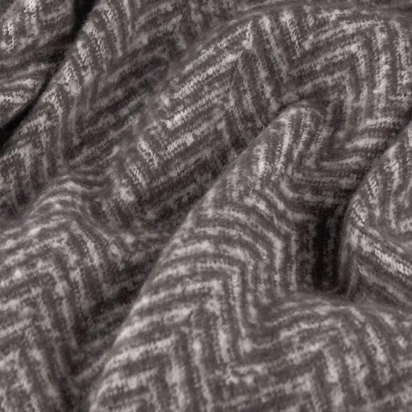Furn Tweedie Brushed Herringbone Throw Charcoal 130 X 180Cm, Grey 2