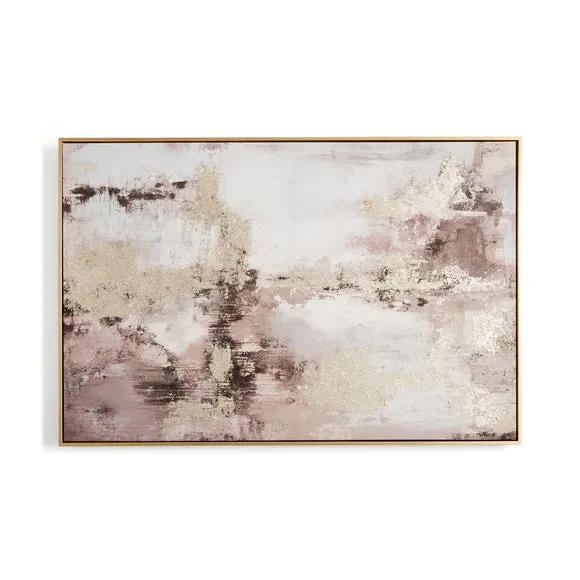 Gold Abstract Framed Canvas 3