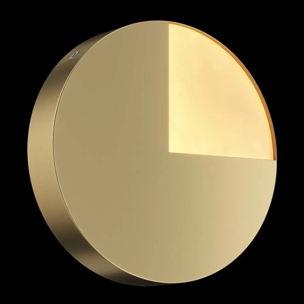 Netlighting Jupiter Modern Integrated LED Wall Lamp Brass 3000K in Gold 2