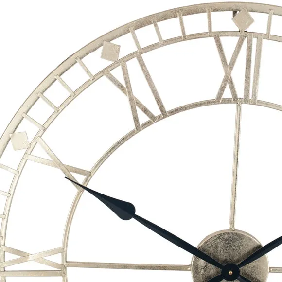 Antique Metal Skeleton Wall Clock 6
