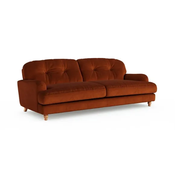 Martha Matte Plush Velvet 4 Seater Sofa 6