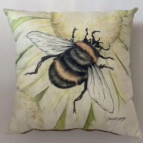 Christine Varley Bumble Bee Square Cushion 2
