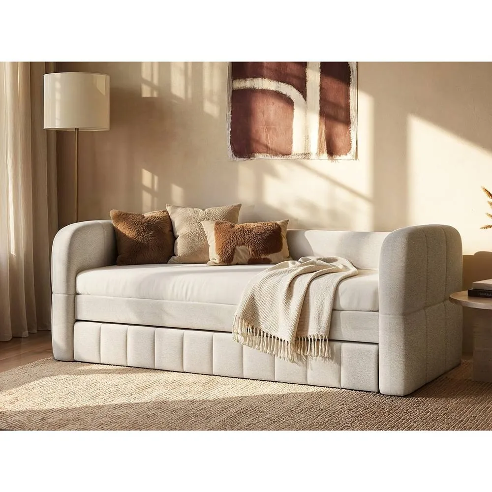 Flair Livia Day Bed with Trundle Cream