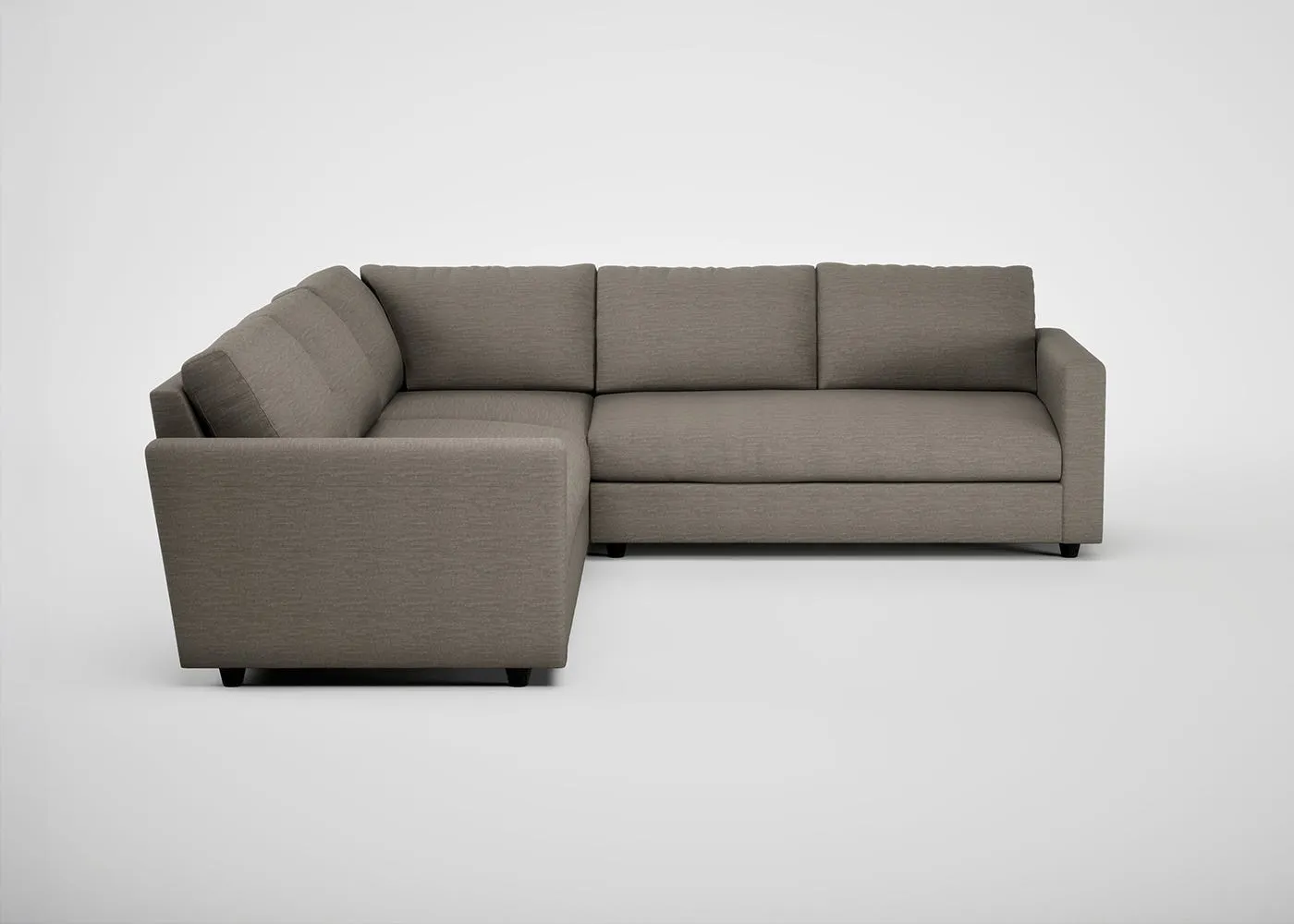 Heal's Nimbus II Large Corner Sofa Broad Weave Pebble 1
