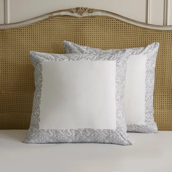 Dorma Elmley Embroidered 100% Cotton Pillow Sham 1