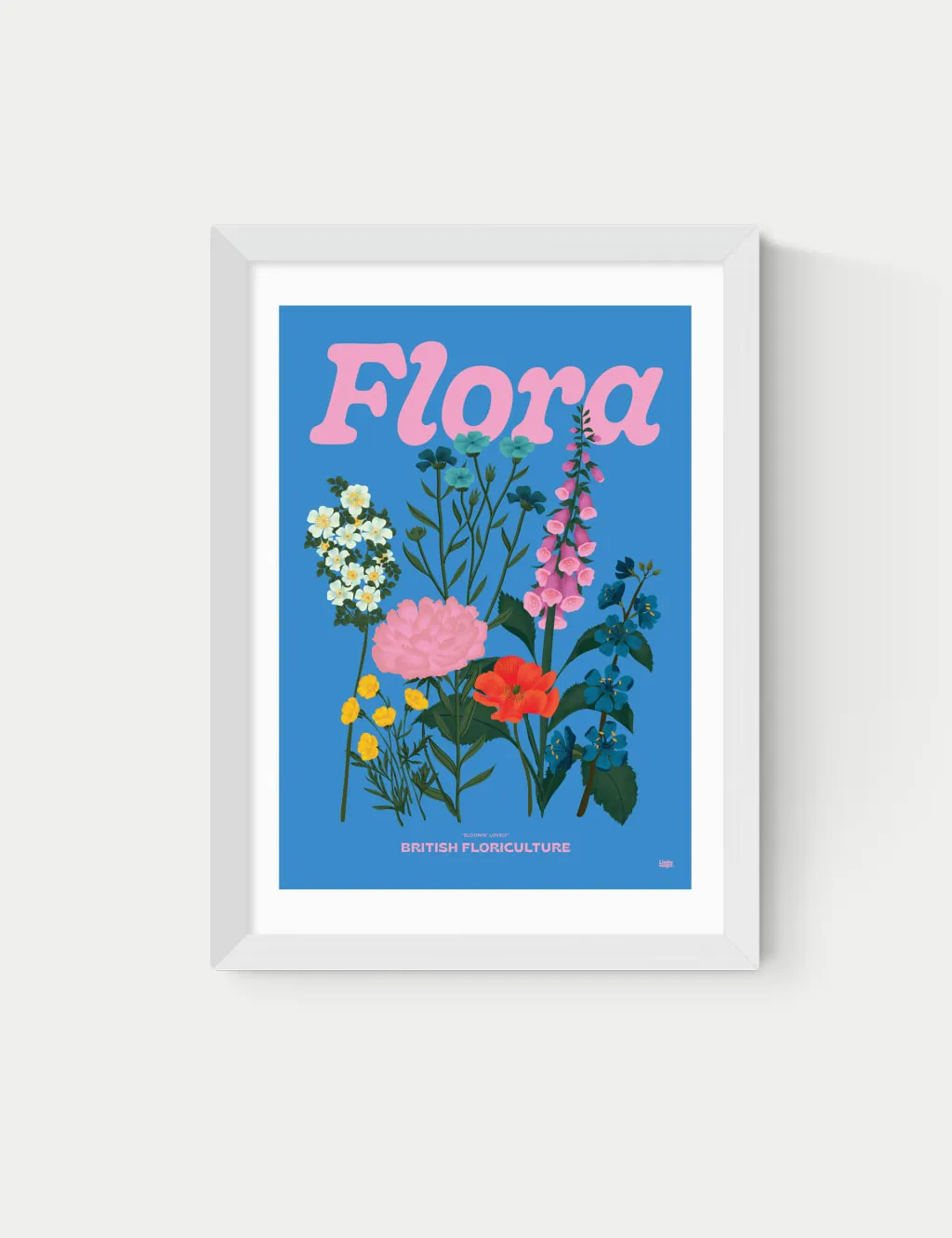East End Prints Flora Framed Art White