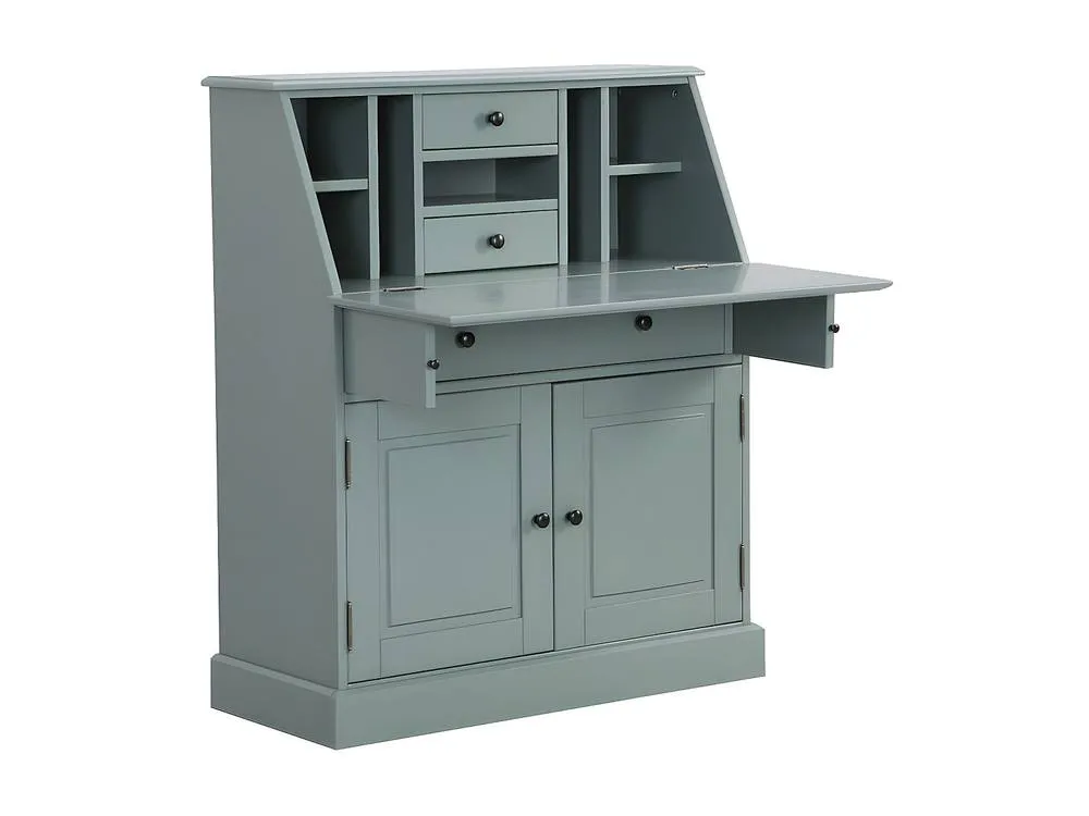 Vente-unique Writing Bureau In Pine & MDF - Almond Green - CLEORE 6