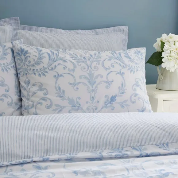 Ashleigh Damask 100% Cotton Duvet Cover & Pillowcase Set 2