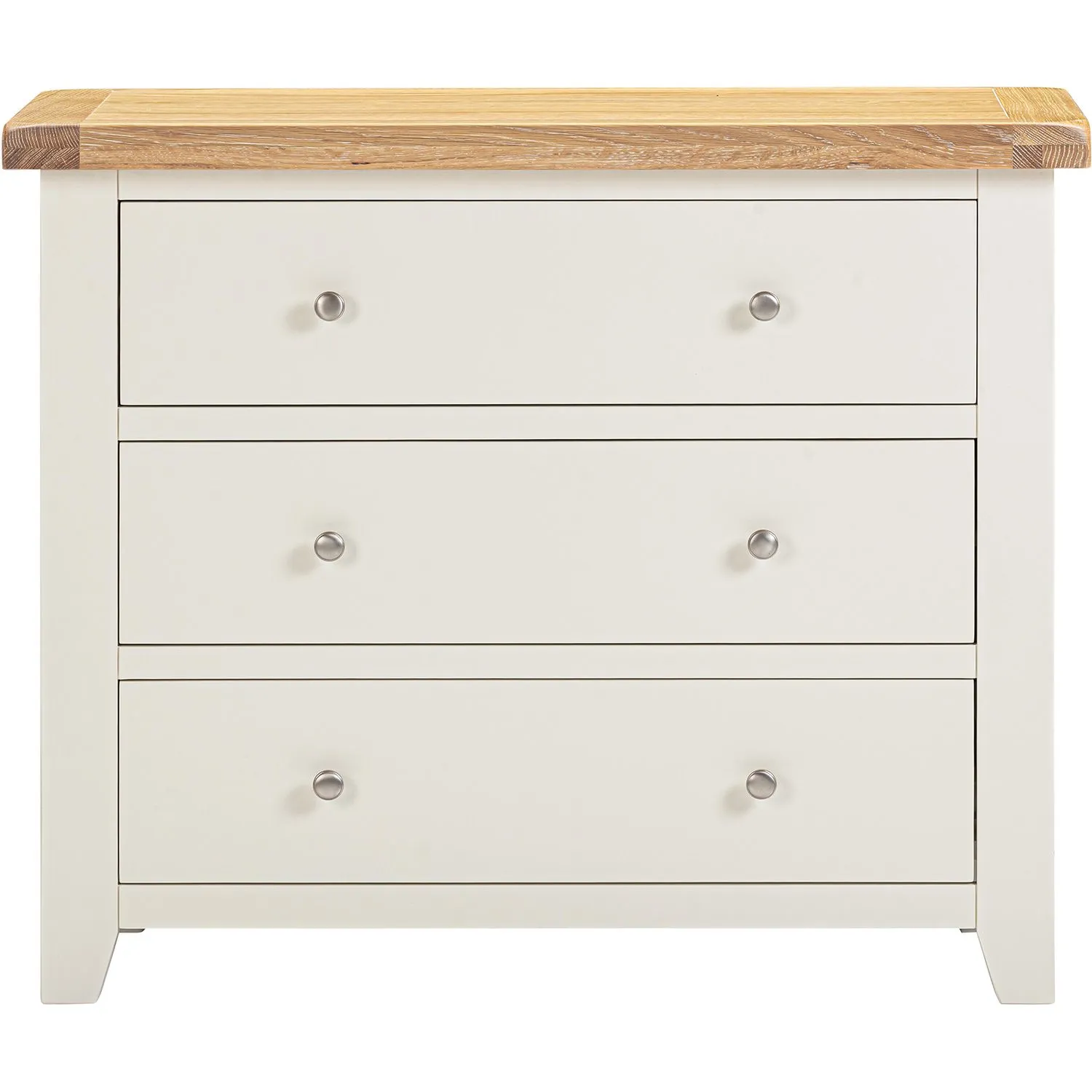 Seconique Windsor 3 Drawer Chest (Fully Assembled) in Ivory 4