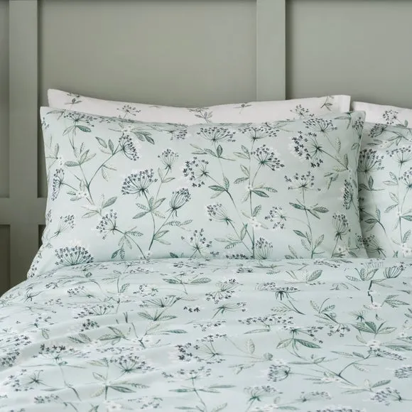 Cow Parsley Stems 100% Cotton Standard Pillowcase Pair