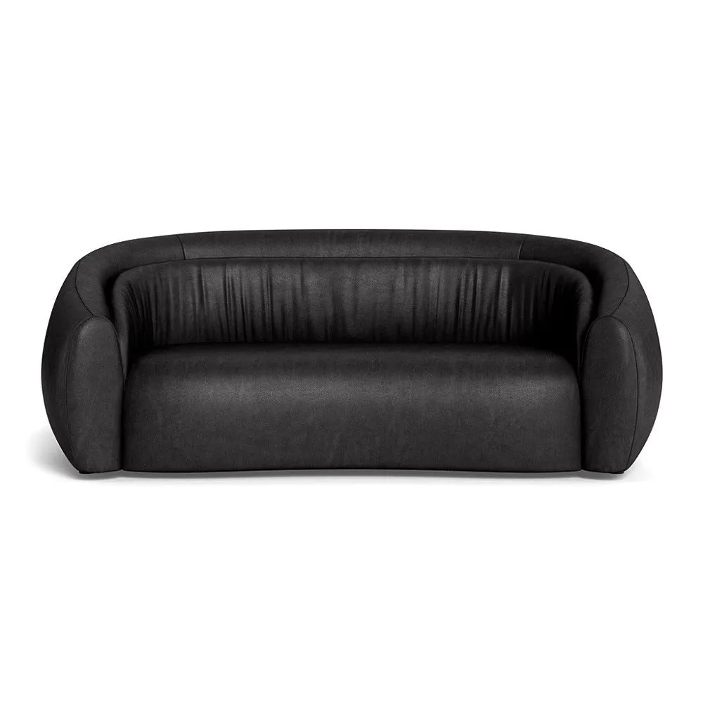 Heal's Flora 3 Seater Sofa Grain Leather Graphite 1