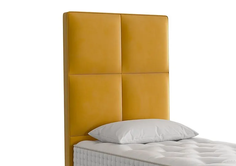 Atlas Floor Standing Headboard - Single - Plush Saffron