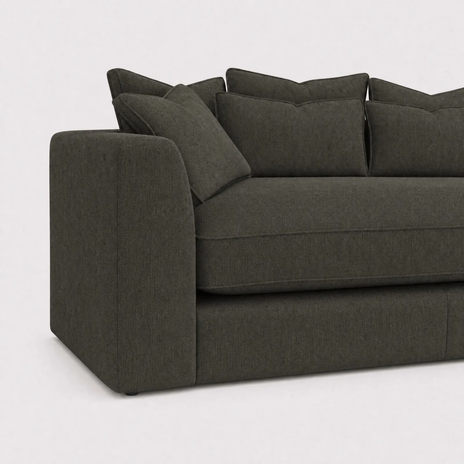 Harrington 1 Arm Small Modular Sofa Left, Green Fabric | Barker & Stonehouse 2